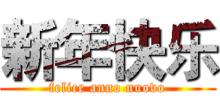 新年快乐 (felice anno nuovo)