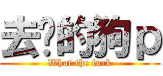 去你的狗ｐ (What the fuck)