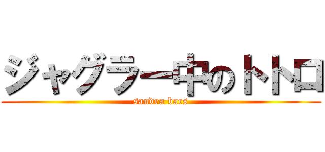 ジャグラー中のトトロ (sandra bars)