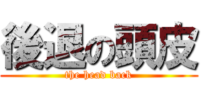 後退の頭皮 (the head back)