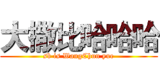 大撒比哈哈哈 (sb is WangChun yue)