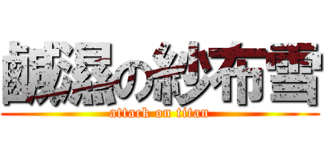 鹹濕の紗布雪 (attack on titan)