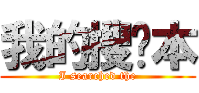 我的搜查本 (I searched the)