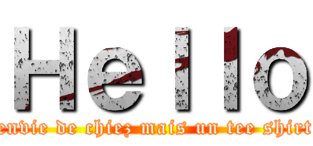 Ｈｅｌｌｏ (J'ai envie de chiez mais un tee shirt epic)