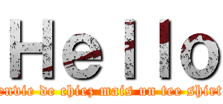 Ｈｅｌｌｏ (J'ai envie de chiez mais un tee shirt epic)