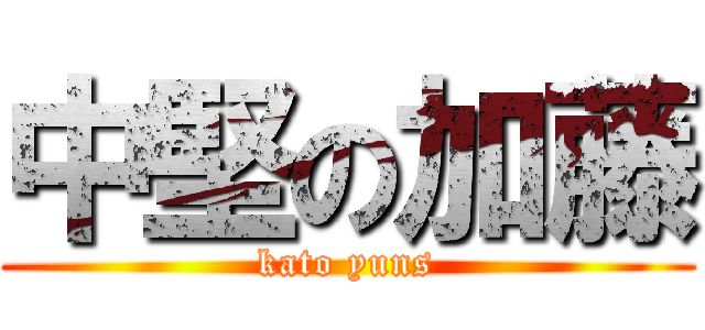 中堅の加藤 (kato yuns)