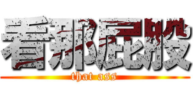 看那屁股 (that ass)