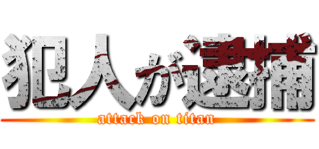 犯人が逮捕 (attack on titan)