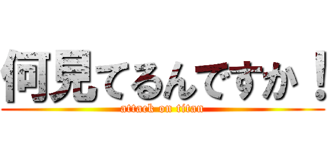 何見てるんですか！ (attack on titan)