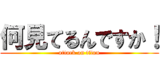 何見てるんですか！ (attack on titan)