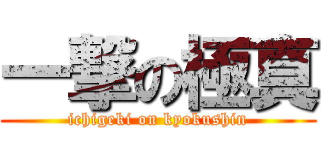 一撃の極真 (ichigeki on kyokushin)