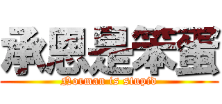 承恩是笨蛋 (Norman is stupid)