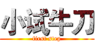 小试牛刀 (first step)