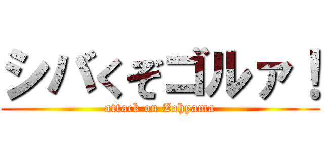 シバくぞゴルァ！ (attack on Zohyama)