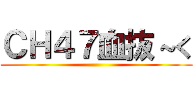 ＣＨ４７血抜～く ()