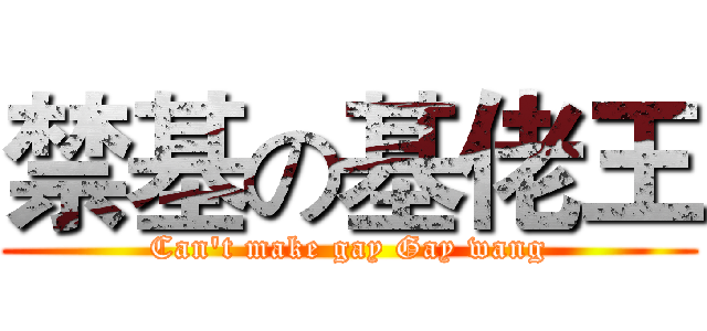 禁基の基佬王 (Can't make gay Gay wang)