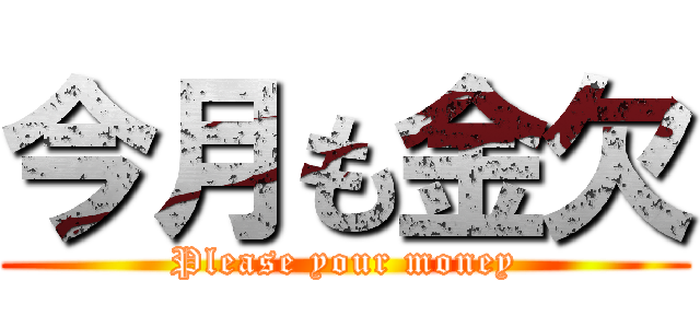 今月も金欠 (Please your money)
