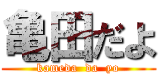 亀田だよ (kameda  da  yo)