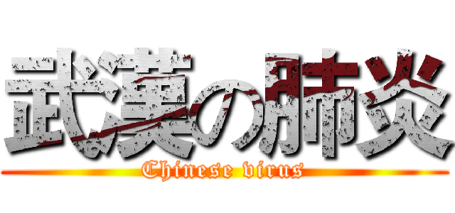 武漢の肺炎 (Chinese virus)