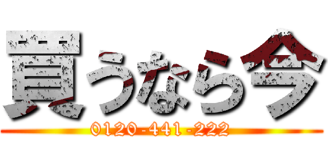 買うなら今 (0120-441-222)