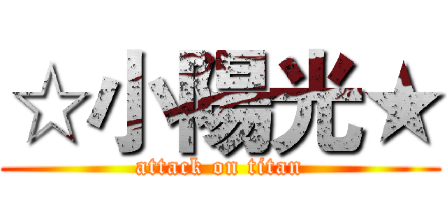 ☆小陽光★ (attack on titan)