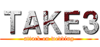 ＴＡＫＥ３ (attack on wedding)