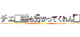 チェ□誰も分かってくれん□ ()