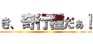 き、奇行種だぁ！ ()