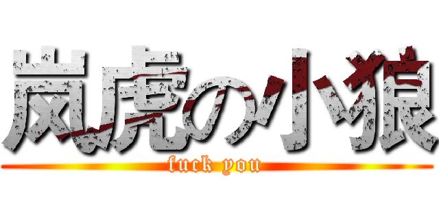 岚虎の小狼 (fuck you)