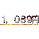 １，０８９円 (attack on titan)