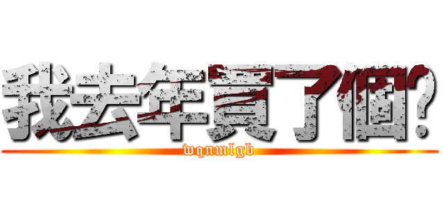 我去年買了個錶 (wqnmlgb)