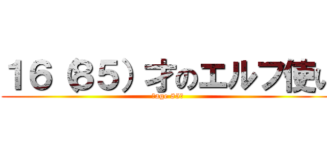 １６（８５）才のエルフ使い (〜age 85〜)