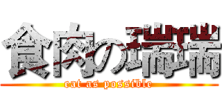 食肉の瑞瑞 (eat as possible)