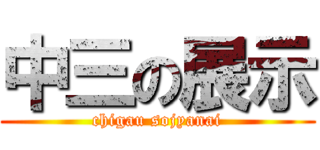 中三の展示 (chigau sojyanai)