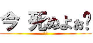 今 死ぬよぉ〜 (黄猿)
