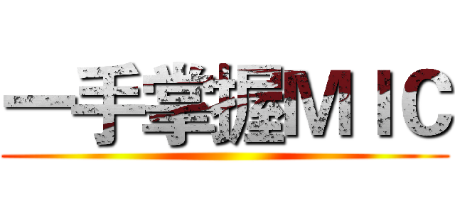 一手掌握ＭＩＣ ()