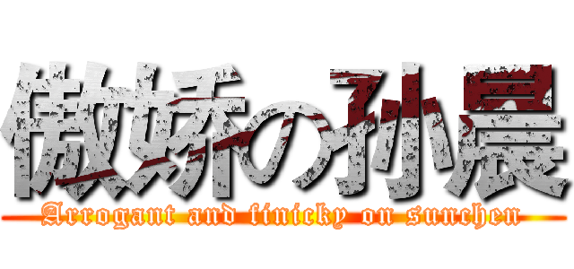 傲娇の孙晨 (Arrogant and finicky on sunchen)