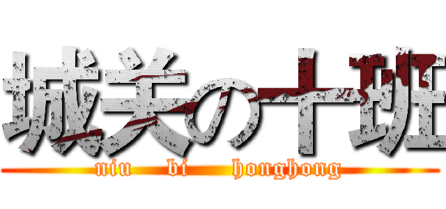 城关の十班 (niu    bi     honghong)