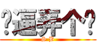 傻逼弄个疤 (S B)