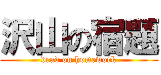 沢山の宿題 (dead on homework)