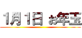 １月１日 お年玉 ()