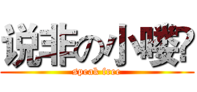 说非の小喽啰 (speak free)