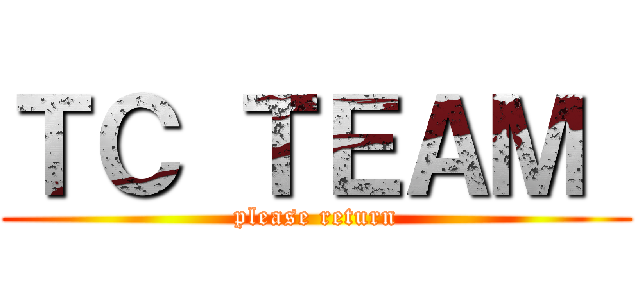 ＴＣ ＴＥＡＭ  (please return)
