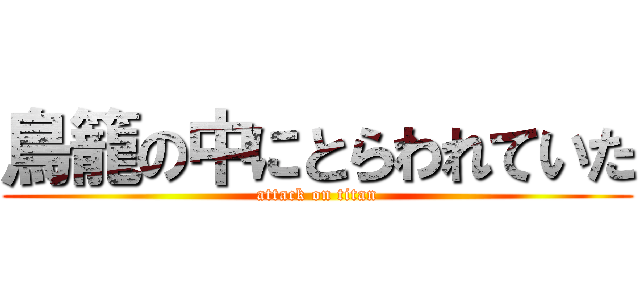 鳥籠の中にとらわれていた (attack on titan)