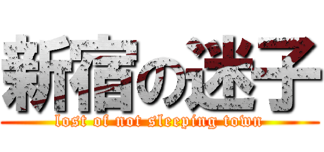 新宿の迷子 (lost of not sleeping town)