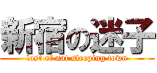 新宿の迷子 (lost of not sleeping town)