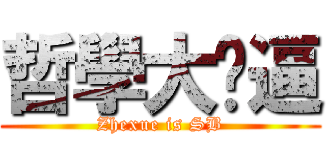 哲學大傻逼 (Zhexue is SB)