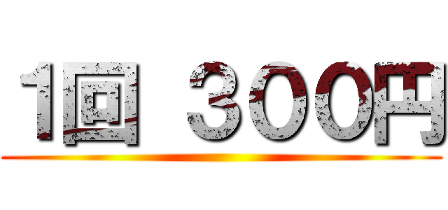 １回 ３００円 ()