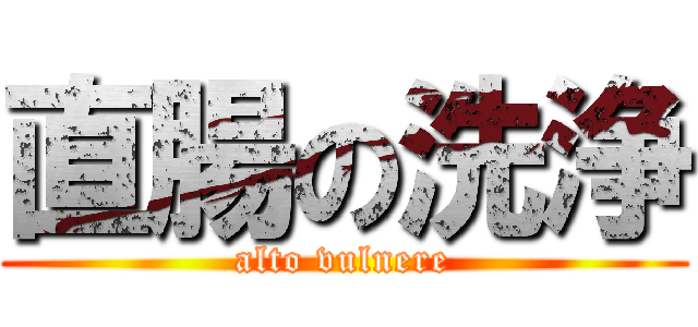 直腸の洗浄 (alto vulnere)