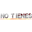 ＮＯ ＴＩＥＮＥＳ (NI PUTA IDEA)